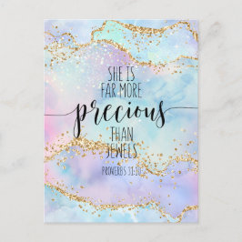 Postal Ella Es Mucho Más Preciosa Que, Proverbios 31:10