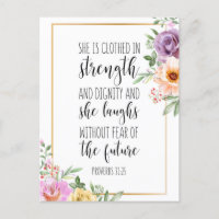 Ella Está Vestida De Fuerza, Proverbios 31:25