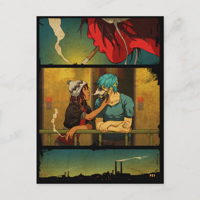 Postal Ella Golpea Mi Amplificador (Anverso)