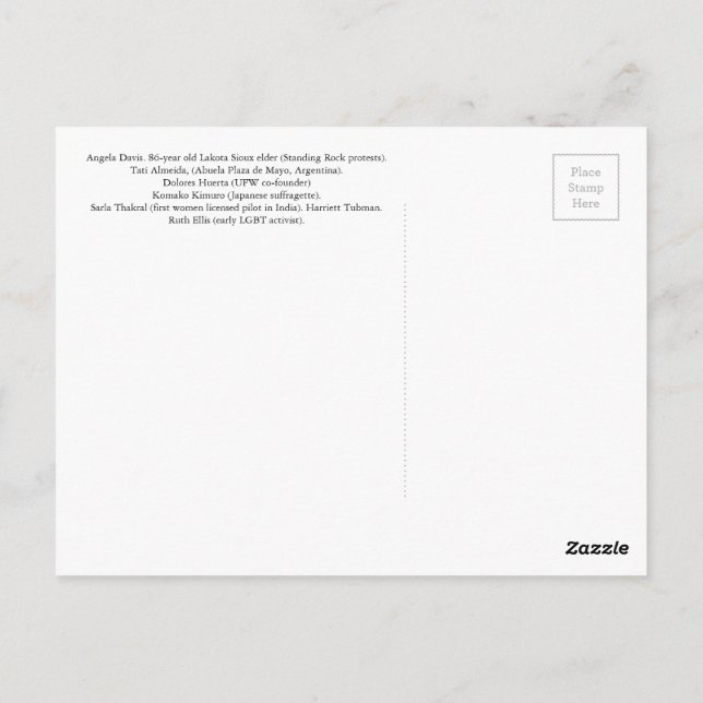 Postal Ella persistió (Reverso)