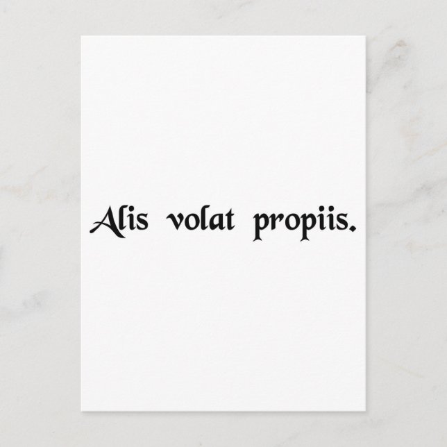 Postal Ella vuela con sus propias alas (Anverso)