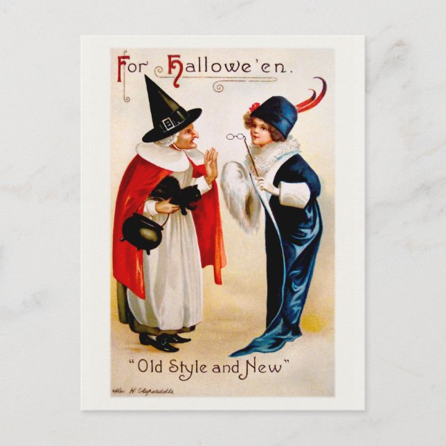 Postal Ellen H. Almohadilla: Estilo antiguo y nuevo (Anverso)