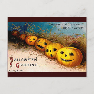 Postal Ellen H. Clapsaddle: Fila de calabaza
