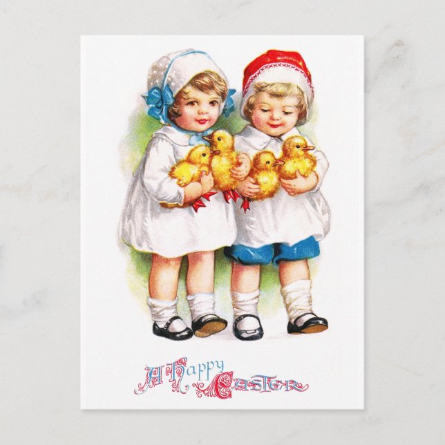 Postal Ellen H. Clapsaddle: Niños con duques (Anverso)