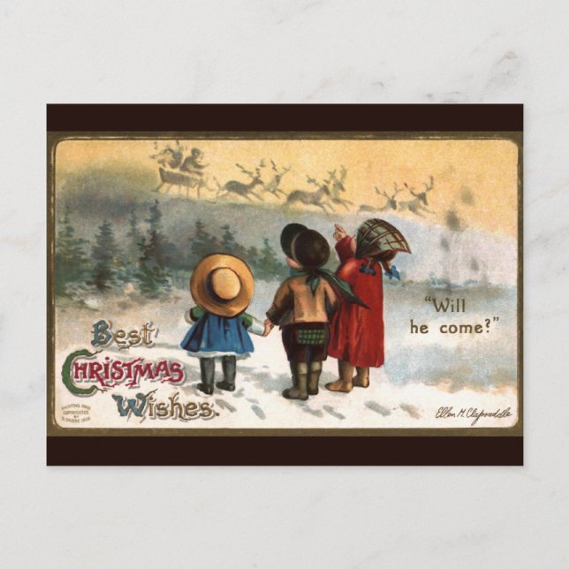 Postal Ellen H. Clapsaddle: ¿Vendrá? (Anverso)