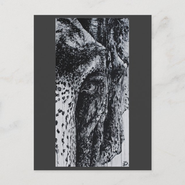 Postal Ellie Elephant Asia Willife Jungle Animal Art (Anverso)