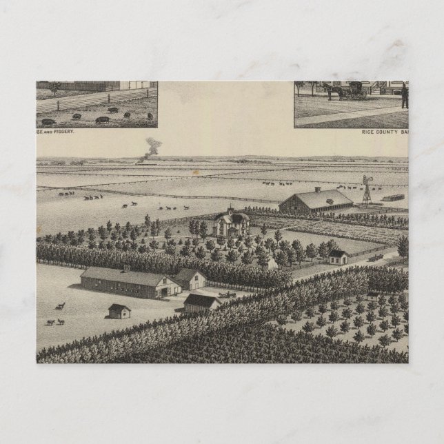 Postal Elliott Residence and Farm, Condado de Rice, Kansa (Anverso)