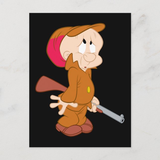 Postal ELMER FUDD™ | Pose Asustado (Anverso)