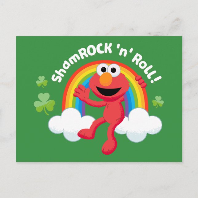 Postal Elmo | Shamrock 'n' Roll Arcoiris (Anverso)