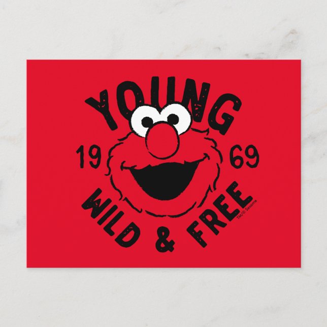 Postal Elmo Skate Logo - Young, Wild & Free 1969 (Anverso)