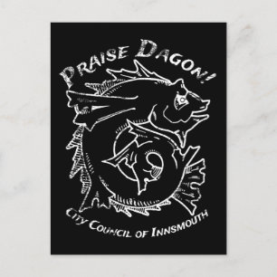 Postal Elogio Dagon Innsmouth Lovecraft Fish Horror