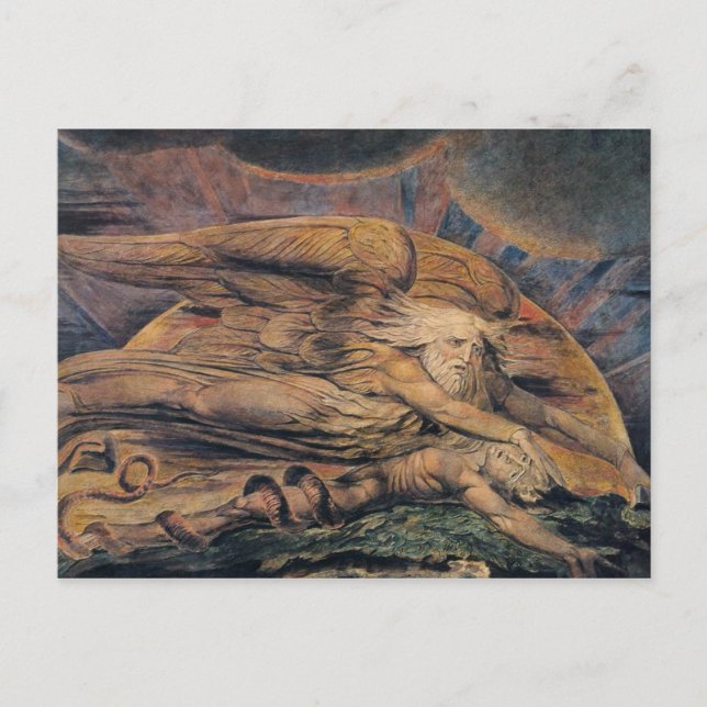 Postal Elohim Creando a Adam (Anverso)