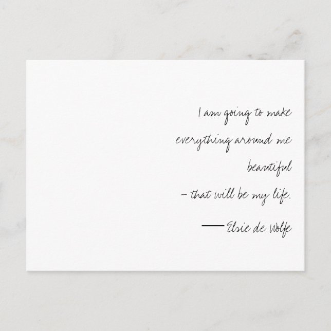 Postal Elsie de Wolfe Postcard (Anverso)