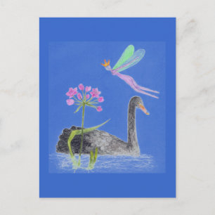 Postal elve del lago de cisne "Butomus umbellatus"