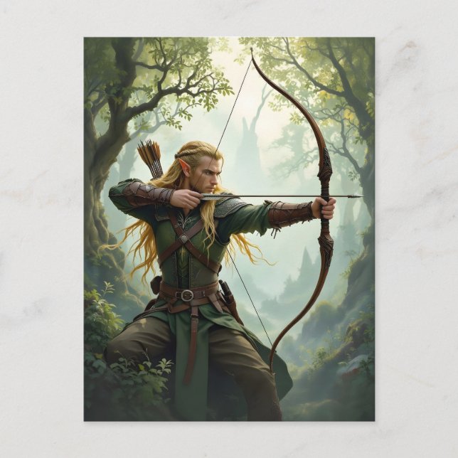 Postal Elven Archer del reino de Woodland (Anverso)