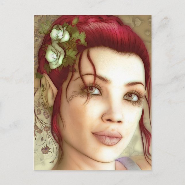 Postal Elven Princess Fantasy Art (Anverso)