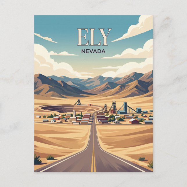Postal Ely EE. UU. (Anverso)