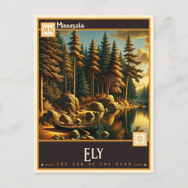 Postal Ely, Minnesota | Vintage (Anverso)