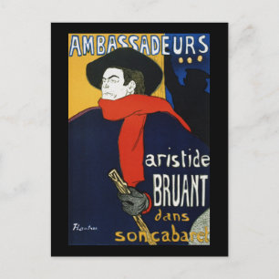 Postal Embajadores de Toulouse-Lautrec Aristide Bruant