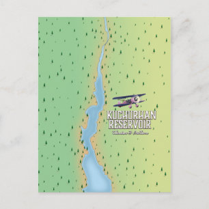 Postal embalse de Kuchurhan Ucrania & Moldavia Mapa