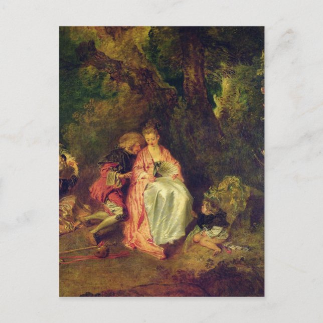 Postal Embarcación para Cythera, c.1717 (Anverso)