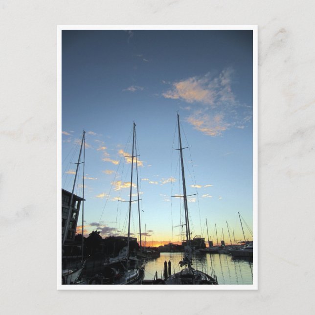 Postal embarcaciones del puerto de auckland (Anverso)