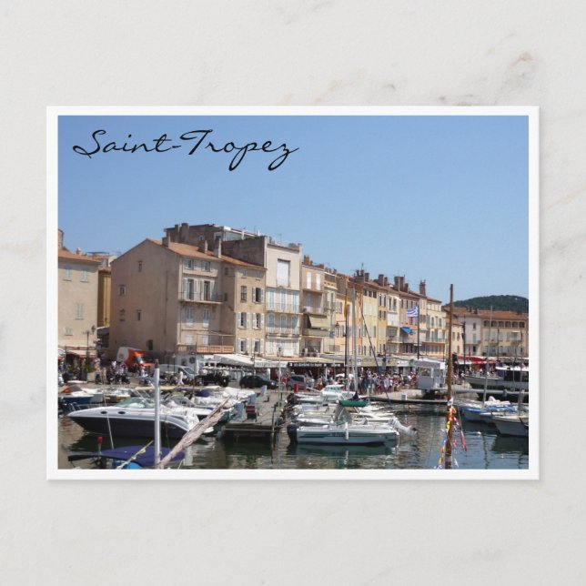 Postal embarcaciones del puerto de saint tropez (Anverso)