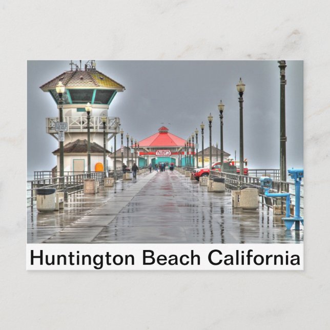 Postal Embarcadero 'California de Huntington Beach (Anverso)