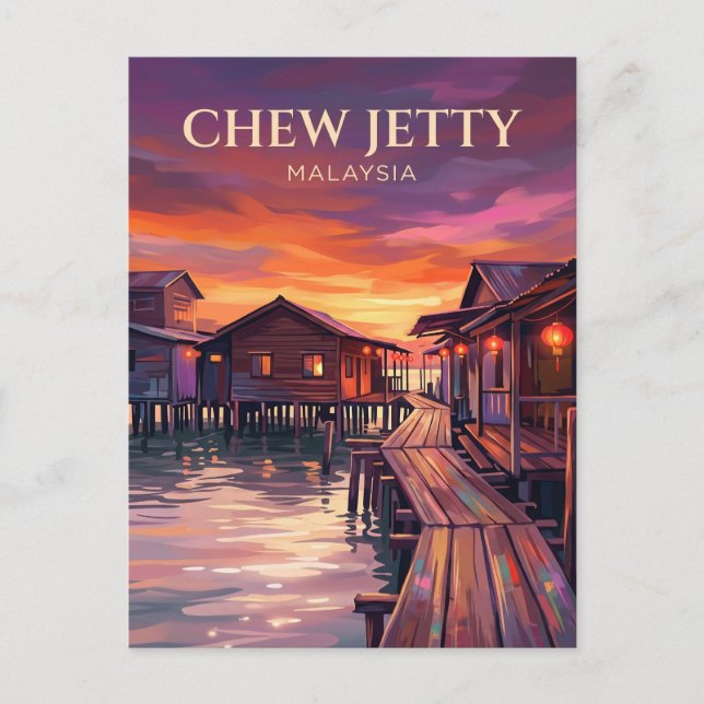 Postal Embarcaderos del clan de Penang (Embarcadero Chew) (Anverso)