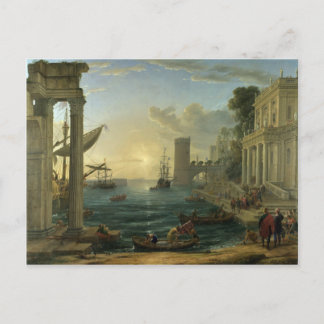 Postal Embarcadura de la Reina de Saba - Claude Lorrain
