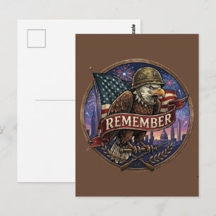 Postal Emblema conmemorativo militar Águila Patriótica