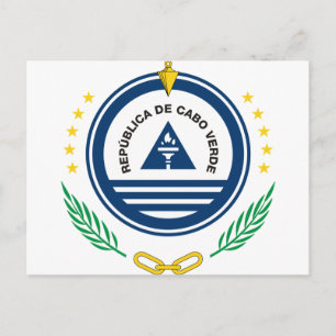 Postal Emblema de Cabo Verde Brasão de armas de Cabo Verd