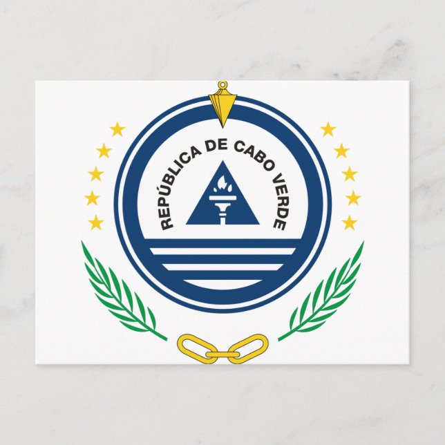 Postal Emblema de Cabo Verde Brasão de armas de Cabo Verd (Anverso)