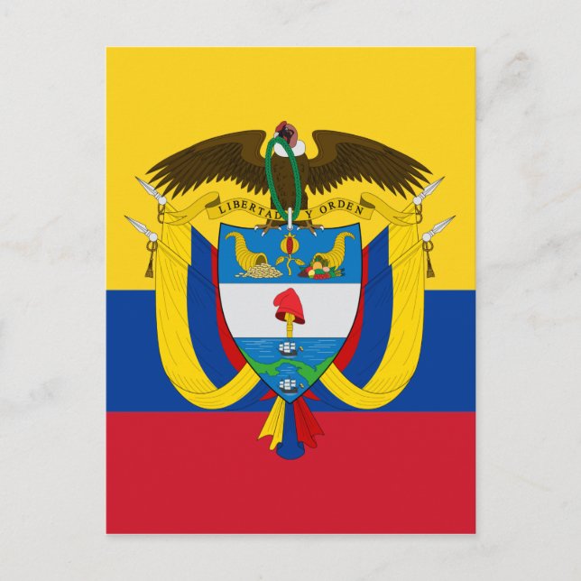 Postal emblema de colombia (Anverso)