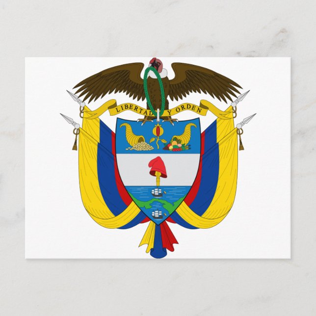 Postal emblema de colombia (Anverso)