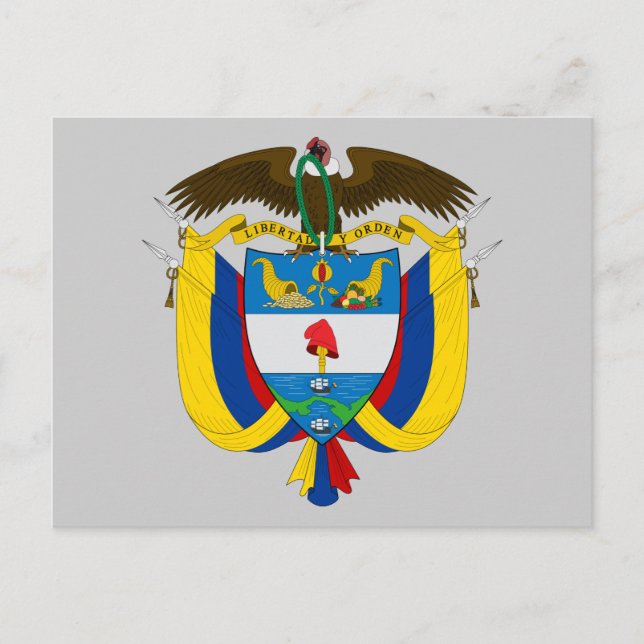 Postal emblema de colombia (Anverso)