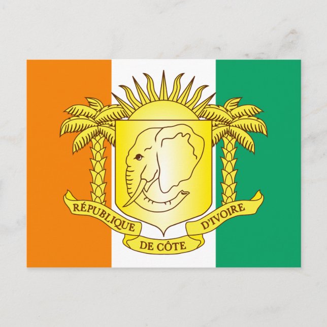 Postal emblema de côte d'ivoire (Anverso)