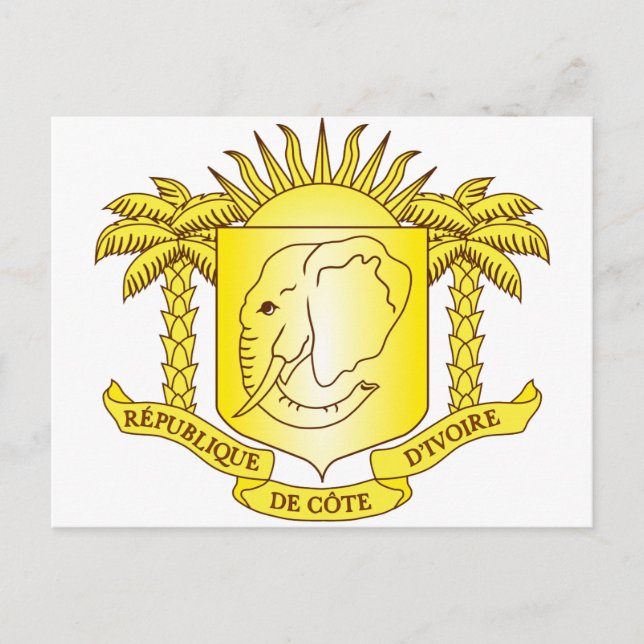 Postal emblema de côte d'ivoire (Anverso)