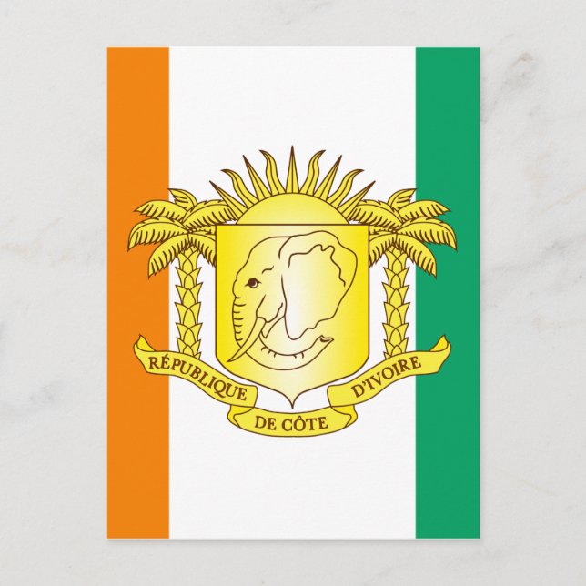 Postal emblema de côte d'ivoire (Anverso)