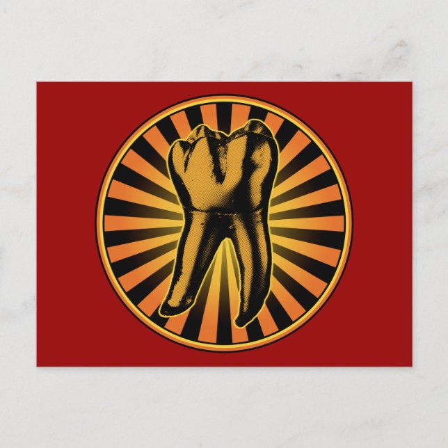 Postal Emblema de dientes gráficos (Anverso)