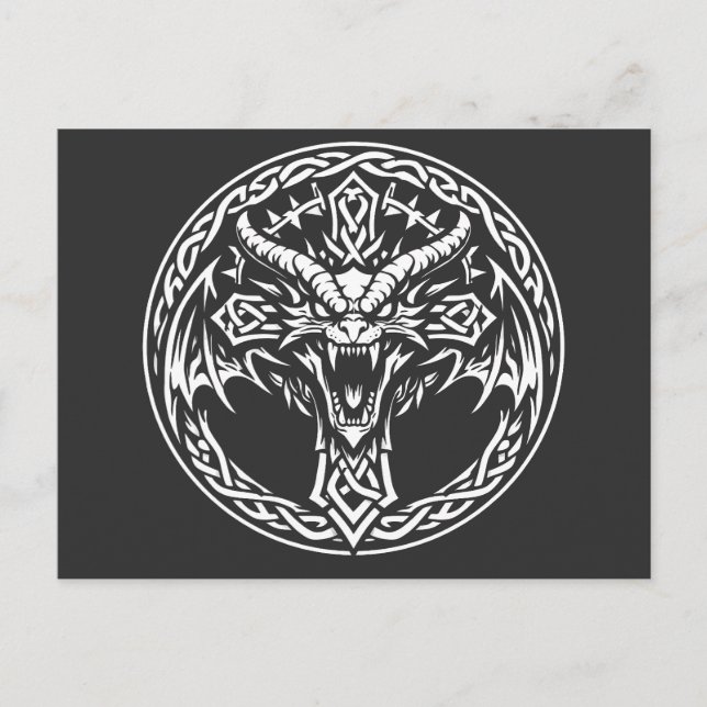 Postal Emblema de Dragón Celta por BurnsInHell (Anverso)