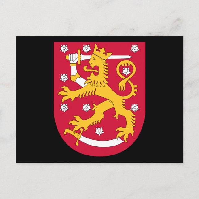 Postal emblema de finlandia (Anverso)