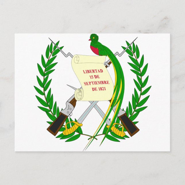 Postal emblema de guatemala (Anverso)