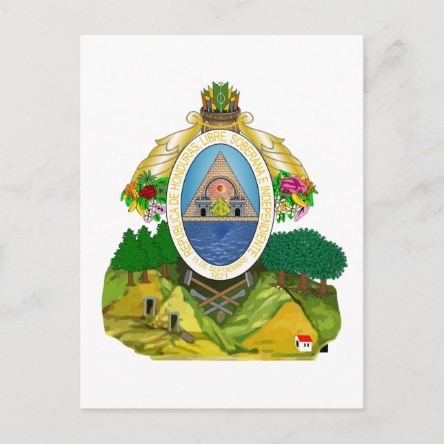 Postal emblema de honduras (Anverso)