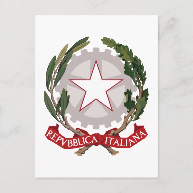 Postal emblema de italy (Anverso)