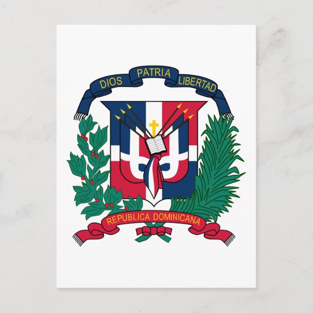 Postal emblema de la república dominicana (Anverso)