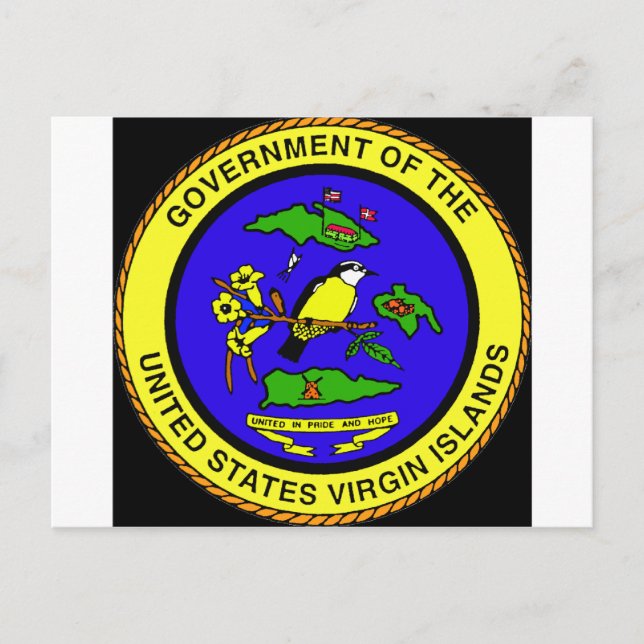 Postal Emblema de las Islas Vírgenes de Estados Unidos (Anverso)
