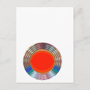 Postal Emblema del Deco ROJO esparcido: LOS REGISTROS emi