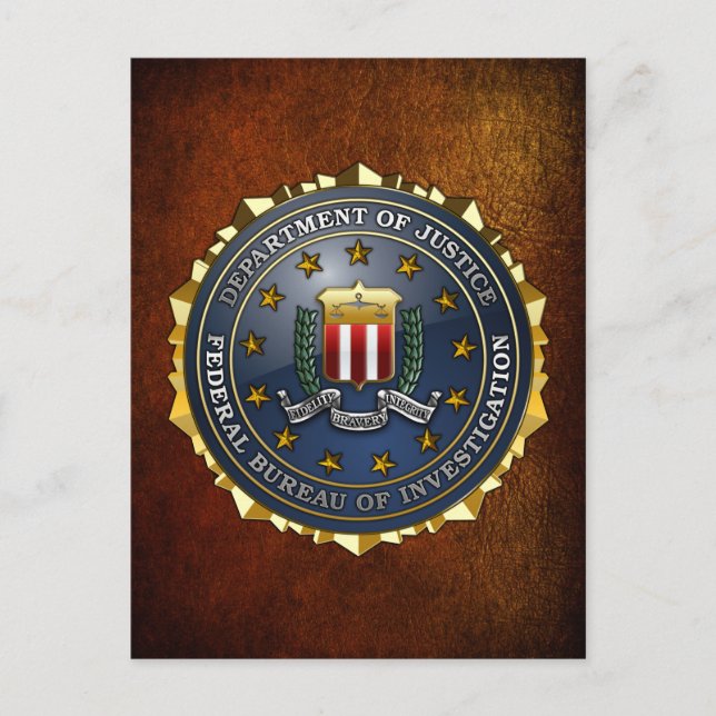 Postal Emblema del FBI (Anverso)