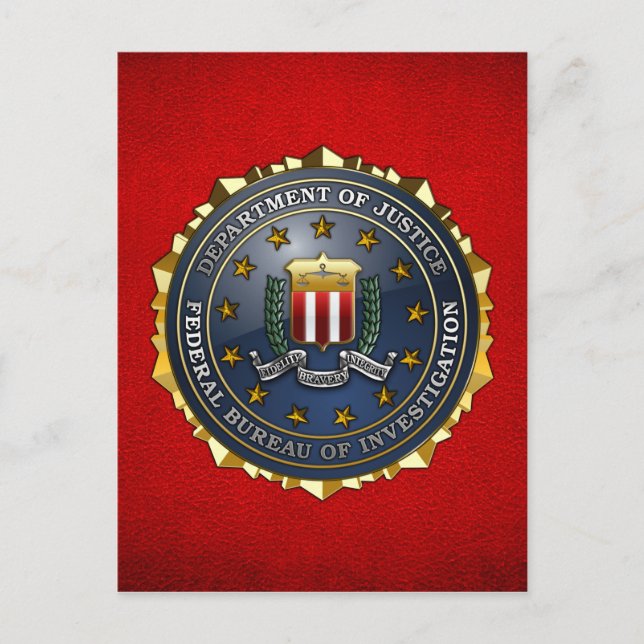 Postal Emblema del FBI (Anverso)